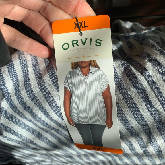 Orvis Top NWT Linen Blend Button Up Size XXL - Picture 6 of 15